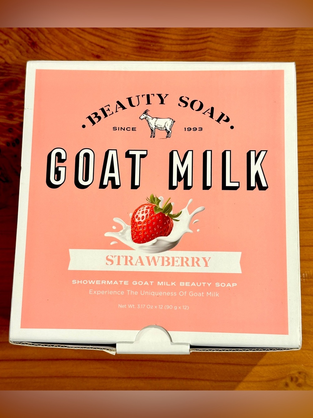 Pink Strawberry Goat Milk Beauty Soap Bar Creamy Moisturizing 12 Pack NEW In BOX
